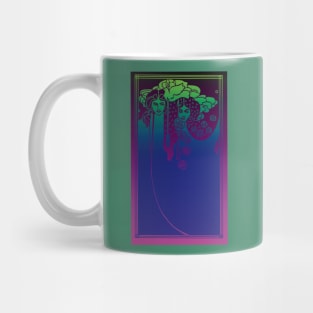 Art Nouveau Ladies (blue on purple) Mug